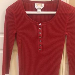 Red Ribbed tee